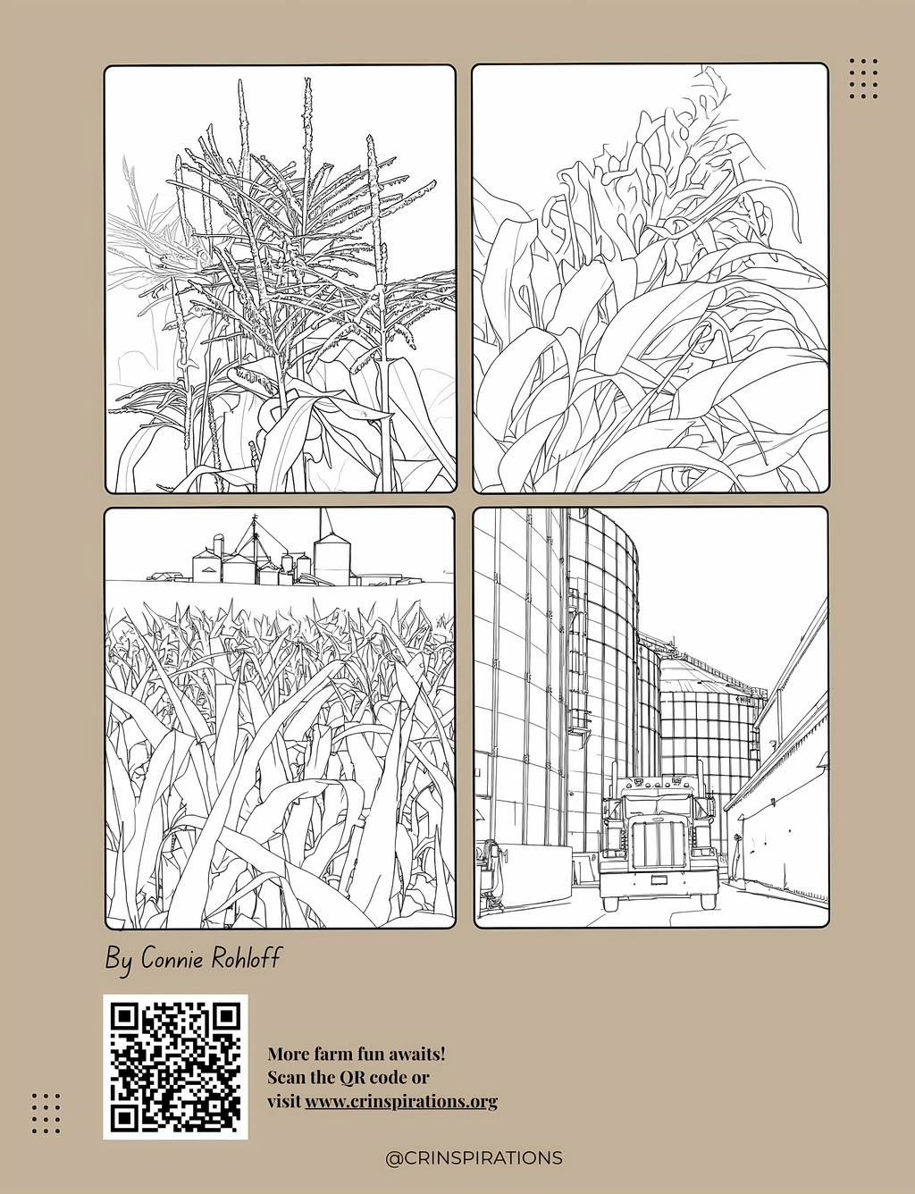 Harvest: From Field to Bin with Spiritual Verses Inside - Coloring Book