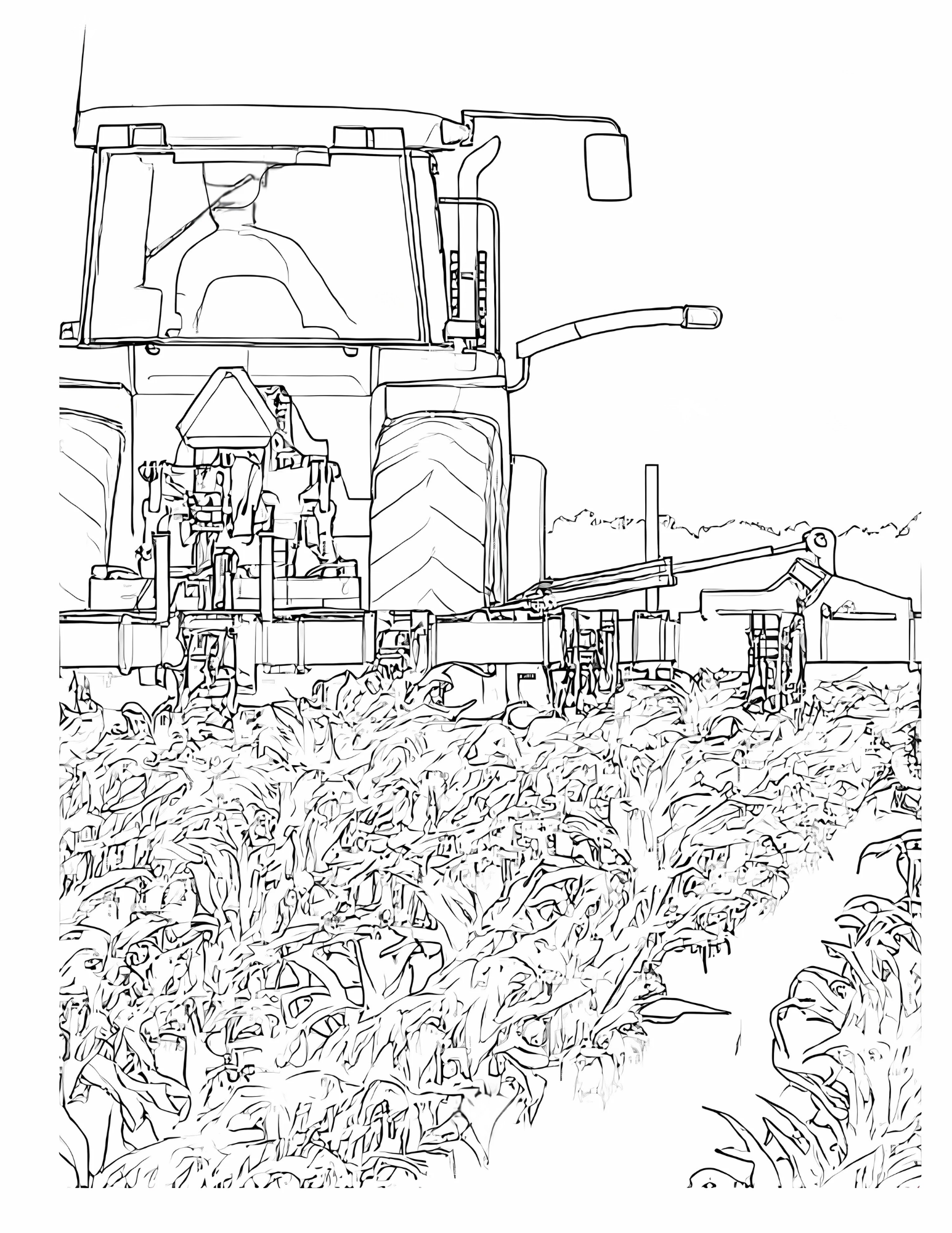 Harvest: From Field to Bin with Spiritual Verses Inside - Coloring Book