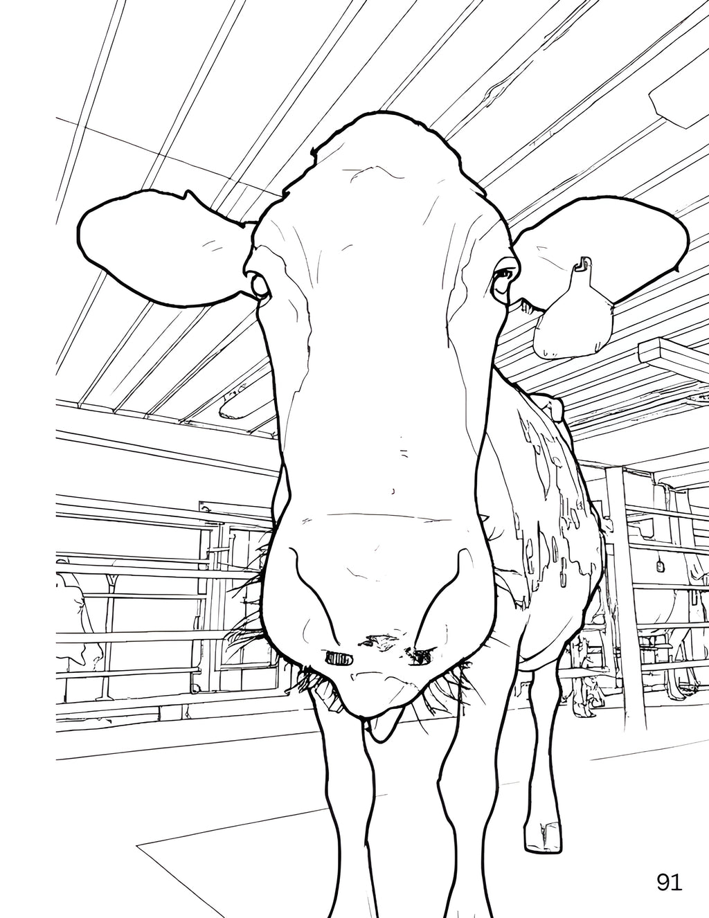 Animals of the Farmyard, Gentle Days - Coloring Book