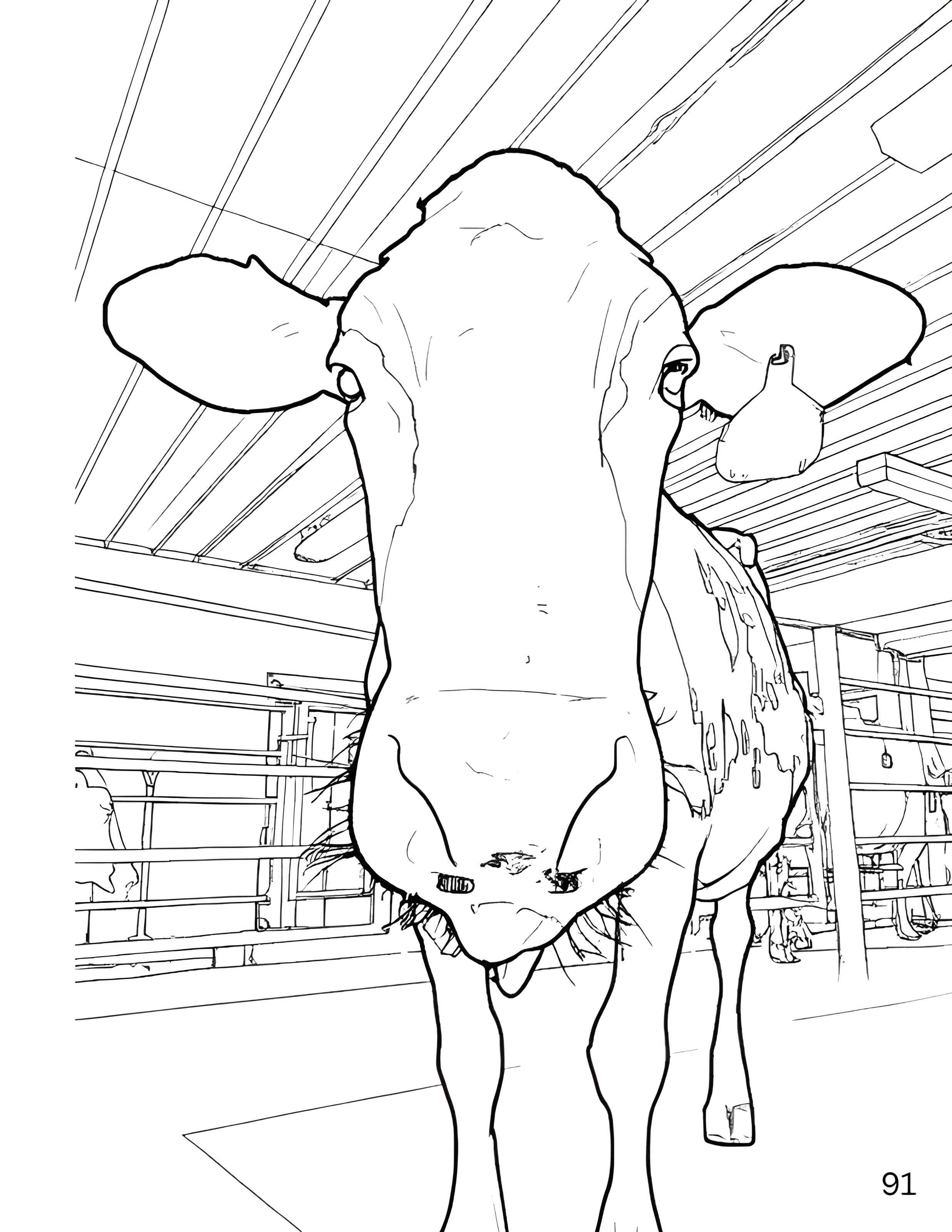 Animals of the Farmyard, Gentle Days - Coloring Book