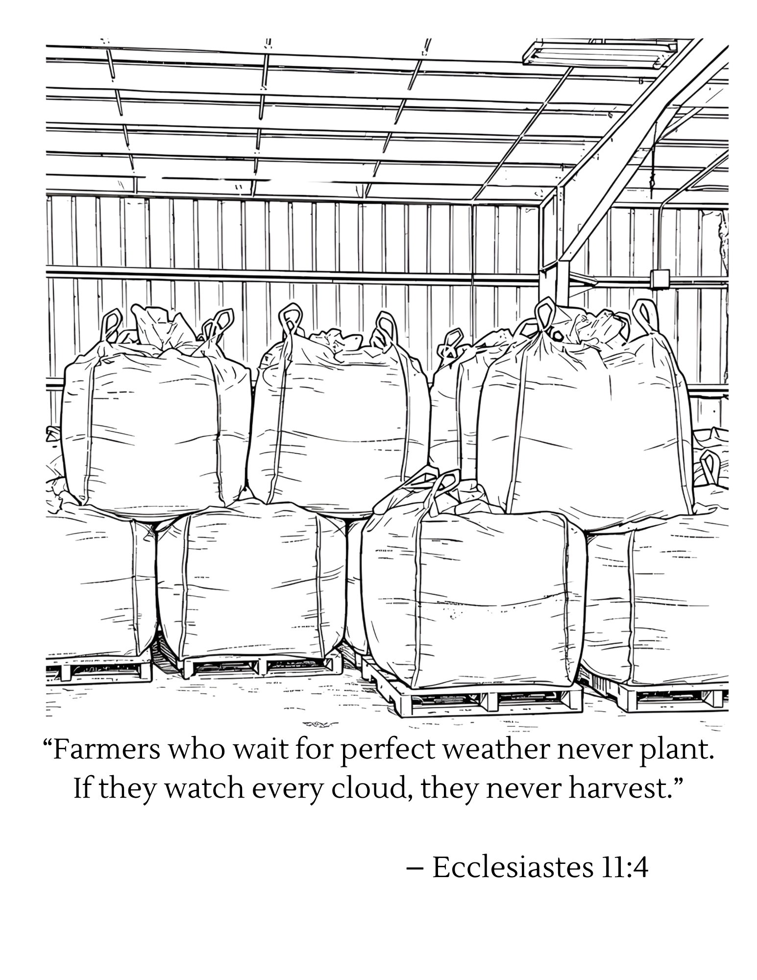 Harvest: From Field to Bin with Spiritual Verses Inside - Coloring Book